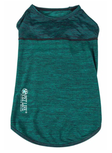 Pet Life - Active 'Aero-Pawlse' Heathered Quick-Dry And 4-Way Stretch Tank Top Shirt for Dogs