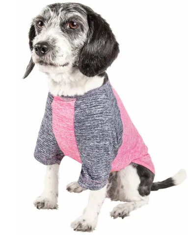Pet Life - Active 'Hybreed' 4-Way Stretch Two-Toned Performance T-Shirt for Dogs