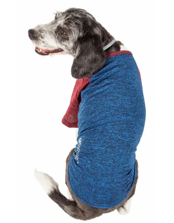 Pet Life - Active 'Hybreed' 4-Way Stretch Two-Toned Performance T-Shirt for Dogs