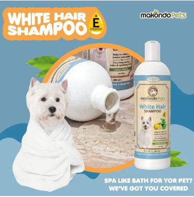Whitening Shampoo for White or Light Colored Fur for Itching Sensitive Skin Dogs