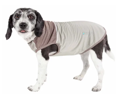Pet Life - Active 'Aero-Pawlse' Heathered Quick-Dry And 4-Way Stretch Tank Top Shirt for Dogs