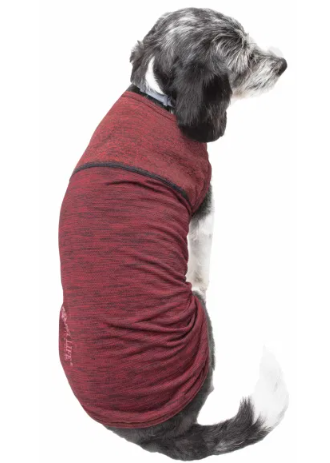 Pet Life - Active 'Aero-Pawlse' Heathered Quick-Dry And 4-Way Stretch Tank Top Shirt for Dogs
