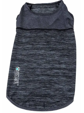 Pet Life - Active 'Aero-Pawlse' Heathered Quick-Dry And 4-Way Stretch Tank Top Shirt for Dogs