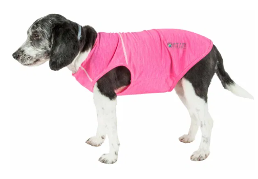 Pet Life - Active 'Aero-Pawlse' Heathered Quick-Dry And 4-Way Stretch Tank Top Shirt for Dogs