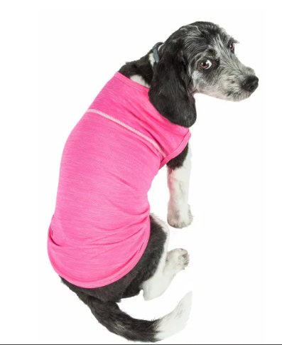 Pet Life - Active 'Aero-Pawlse' Heathered Quick-Dry And 4-Way Stretch Tank Top Shirt for Dogs
