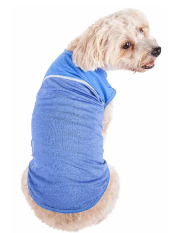 Pet Life - Active 'Aero-Pawlse' Heathered Quick-Dry And 4-Way Stretch Tank Top Shirt for Dogs