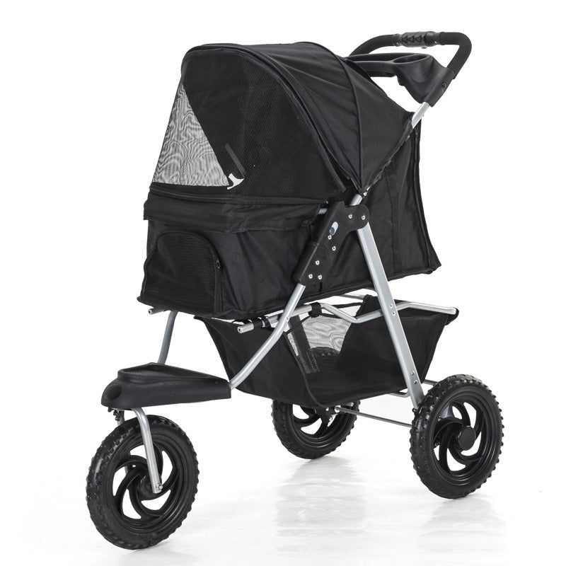 Three Wheel Folding Stroller-Jogger for Dogs and Cats