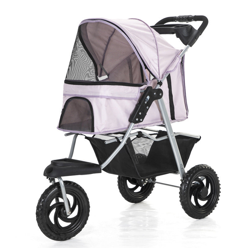 Three Wheel Folding Stroller-Jogger for Dogs and Cats